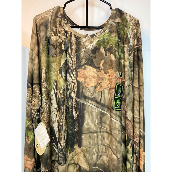Mossy Oak Long Sleeve Polyester Tee Camo Hunting 2XL Took tag off to wash - Picture 2 of 16